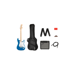 Paquete Guitarra Eléctrica Squier Affinity Series Stratocaster HSS Pack, Maple Fingerboard, Lake Placid Blue, Funda, Frontman 15