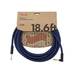Cable Fender 5.5m Angled Festival Instrument , Pure Hemp, Blue Dream