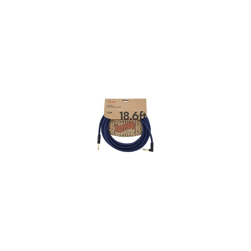Cable Fender 5.5m Angled Festival Instrument , Pure Hemp, Blue Dream