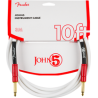 Cable Fender John 5 , White and Red, 3m
