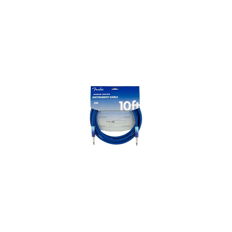 Cable Fender Ombré , Straight/Straight, 3m , Belair Blue