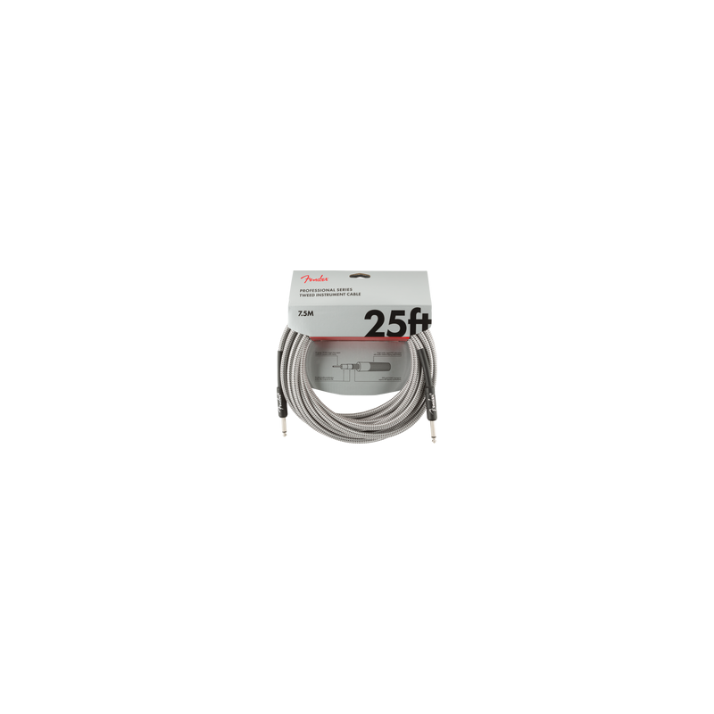 Cable Fender Professional Series ,25', White Tweed