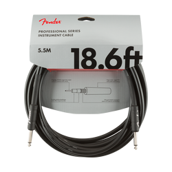 Cable Fender Professional Series Instrument, Straight/Straight, 5.5m, Black