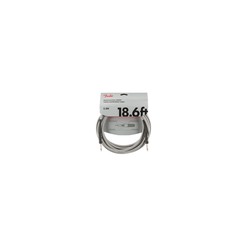 Cable Fender Professional Series, 18.6', White Tweed (5.5m)