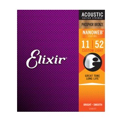 Cuerdas Elixir Phosphor Bronze Nanoweb 11-52